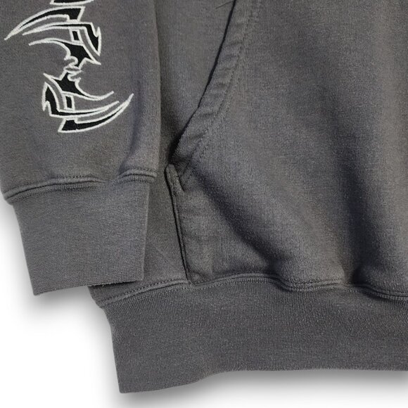 Sapphire Lounge Men's Large Gray Tribal Star Graphic Hoodie Y2k Streetwear - Picture 8 of 16